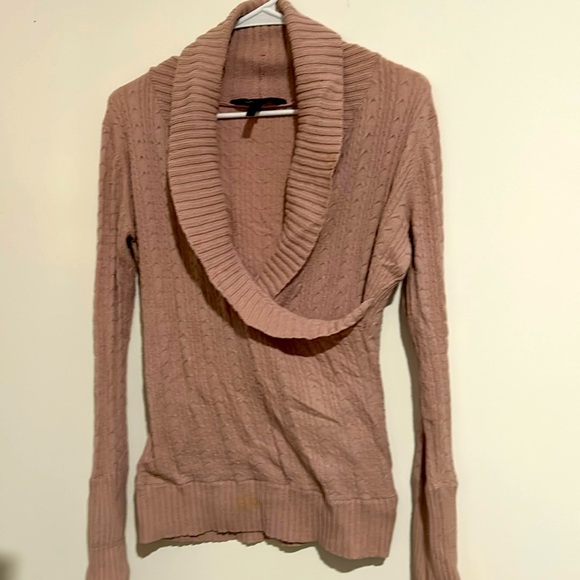 BCBGMaxAzria  overlay sweater pastel pink size M - Picture 1 of 4